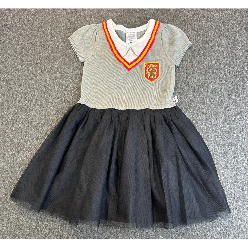Harry Potter Sweater Dress Girls Size 5T Gryffindor Tutu Cosplay Uniform Costume - Picture 2 of 16